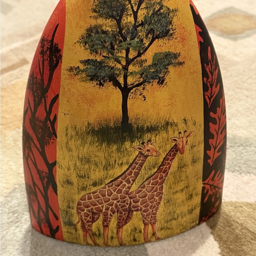 Giraffe/African Pottery Decor - Lightweight Safari MCM Boho Eclectic Travel